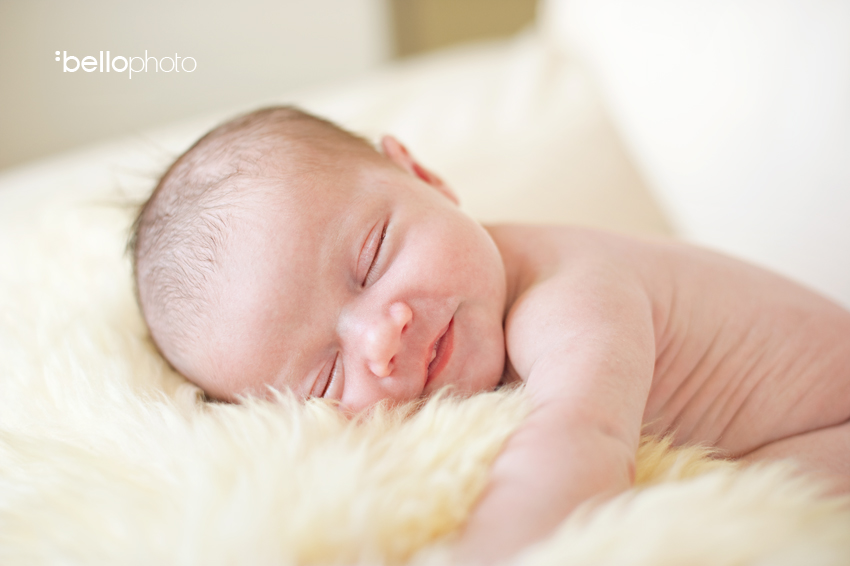 newborn smiling & sleeping