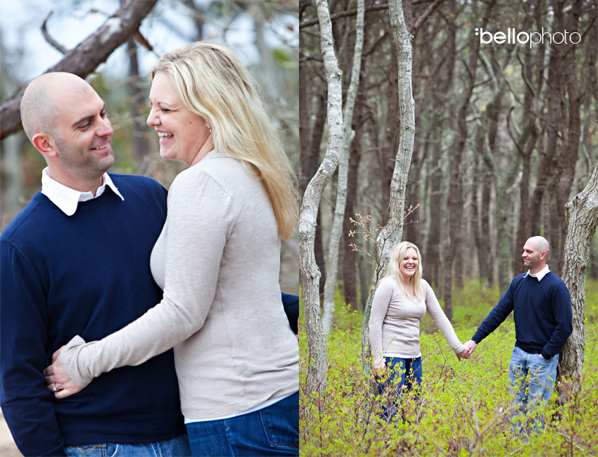 Couple in the Woods, Cape Cod Engagement Session