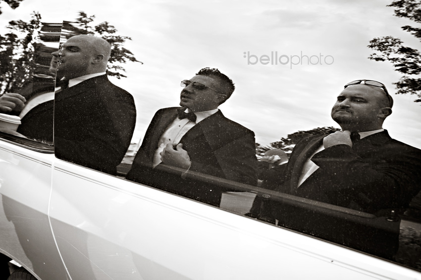 groomsmen reflection, bello photography, cape cod photographers