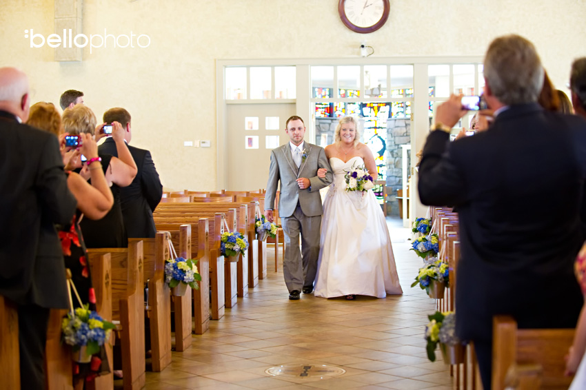 bride coming down the aisle