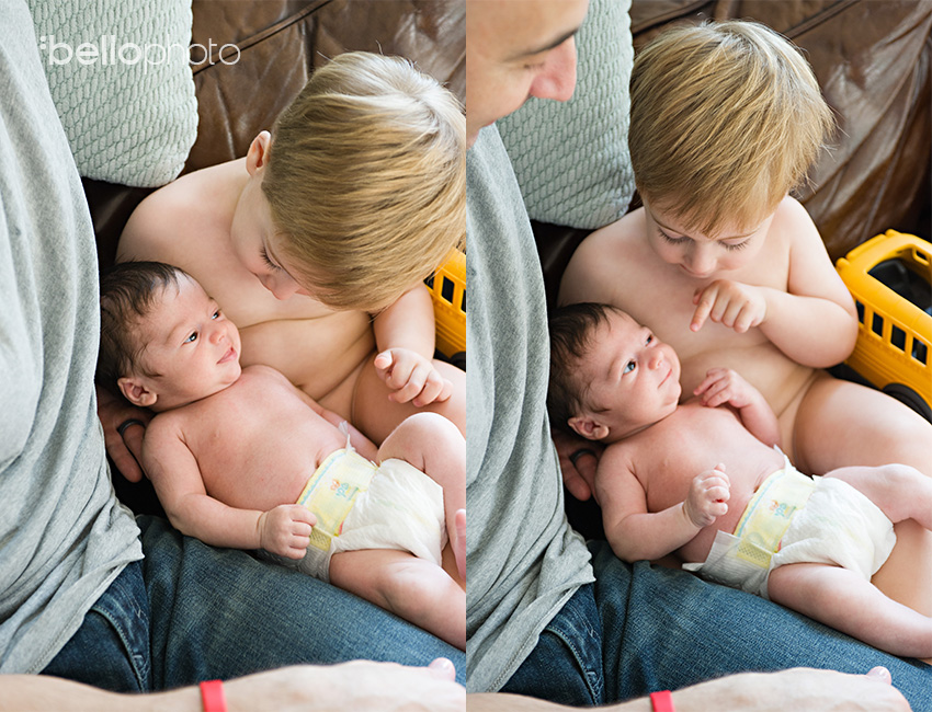 newborn, big brother, smiles, lifestyle photographer