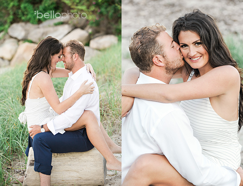 couple kissing on beach