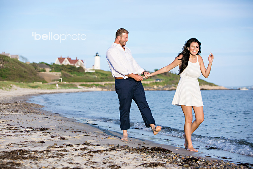 falmouth beach engagement session