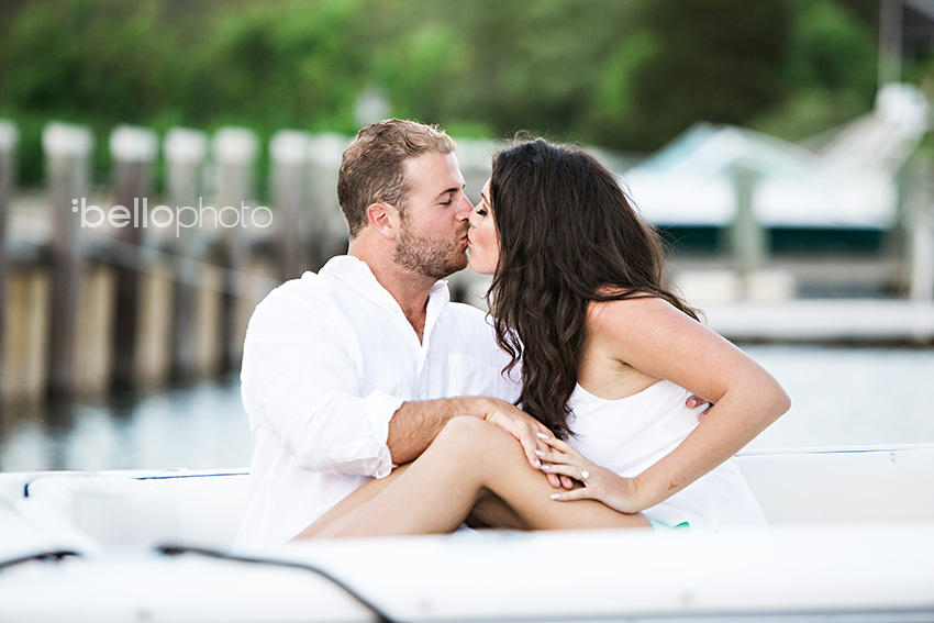 couple kissing on boat, falmouth wedding photographers