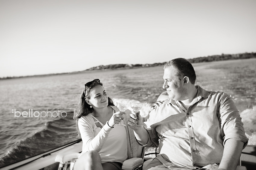 champagne toast on cape cod boat