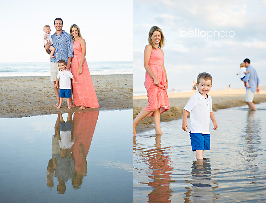 05 family at beach reflection
