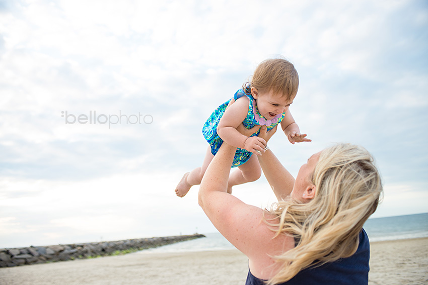 mom playing with baby girl