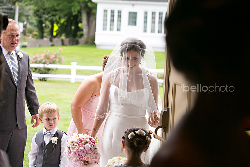 bride enters church, holy trinity, cape cod wedding