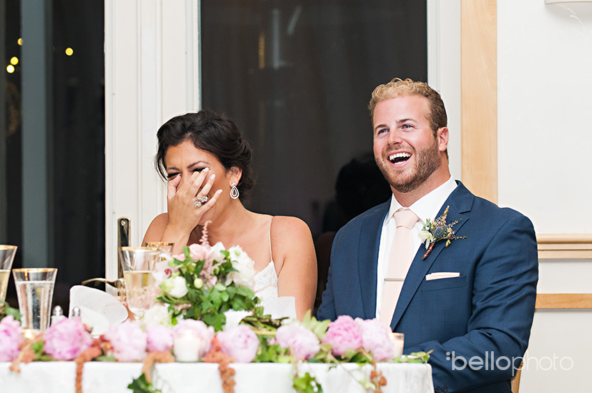bride & groom react to wequassett speeches