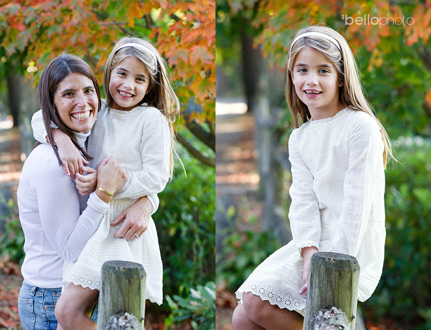 girl with her mom in fall
