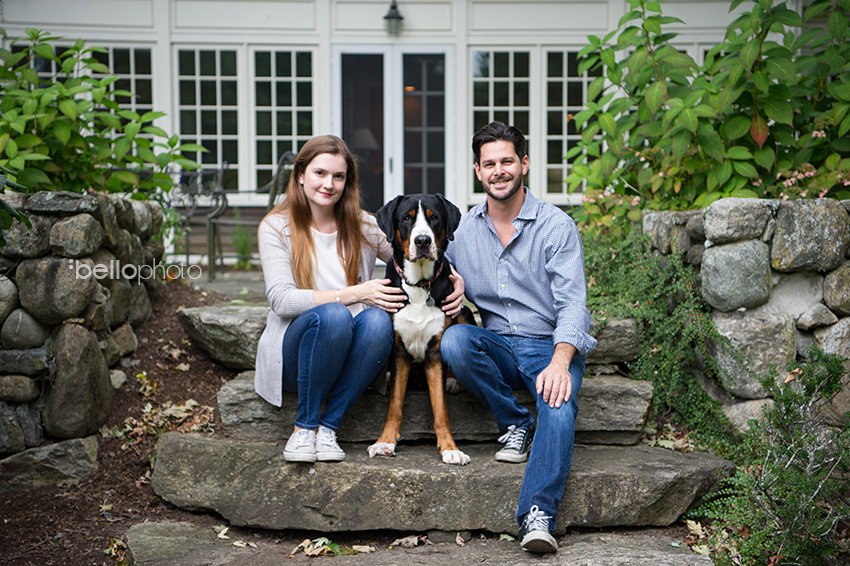 engagement session with dog