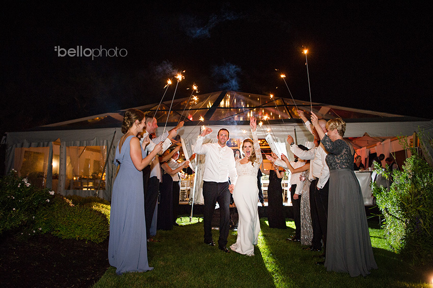 sparklers end wequassett wedding