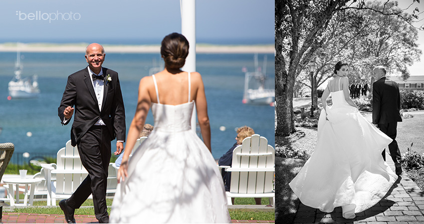 chatham bars inn wedding bride sees dad