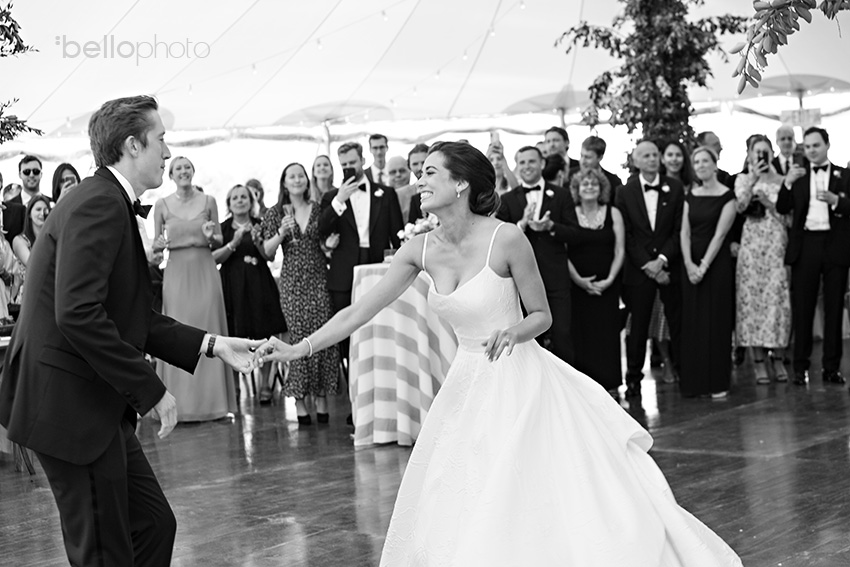 Chatham Bars Inn tented wedding first dance