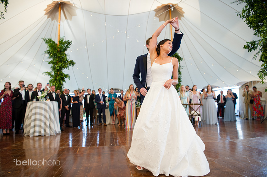 Chatham Bars Inn tented wedding first dance