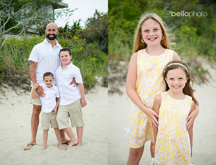 family photos at the beach