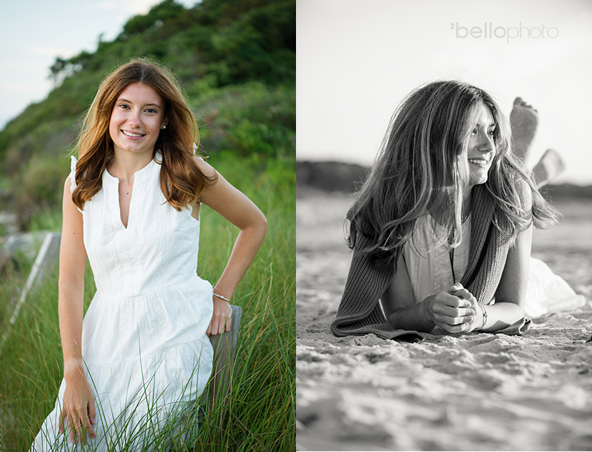 stunning high school senior girl on beach